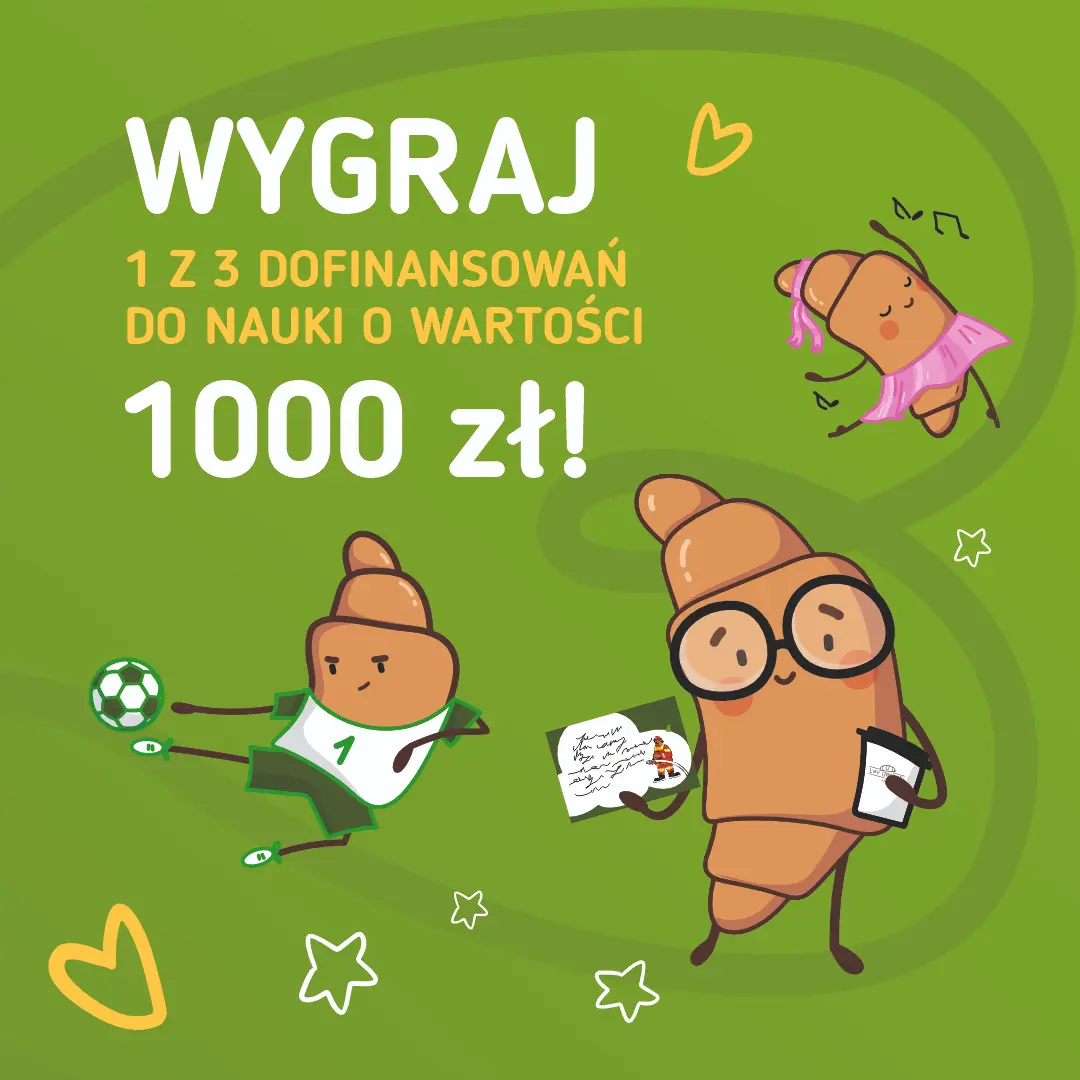 Wygraj 1 z 3 dofinansowań do nauki o wysokości 1000 zł!