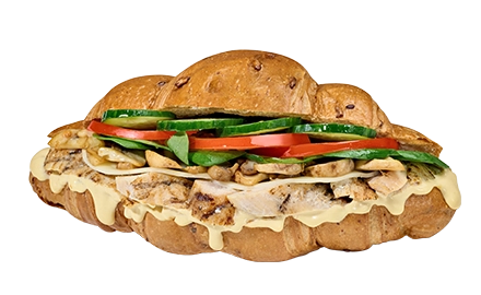 Ukrainian Chicken & Mushroom Croissant Sandwich