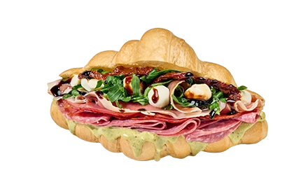 croissant sandwich button photo