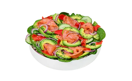 Luxurious & Fresh – Large Smoked Salmon Avocado Salad 🥗🐟🥑